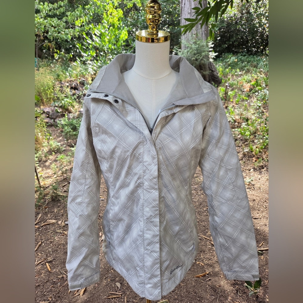 Eddie Bauer Gray Plaid Ski Jacket